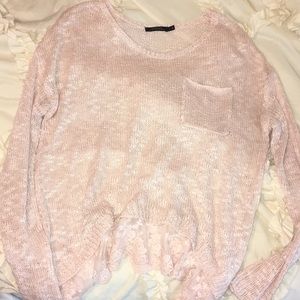 Light Pink long sleeve knitted sweater